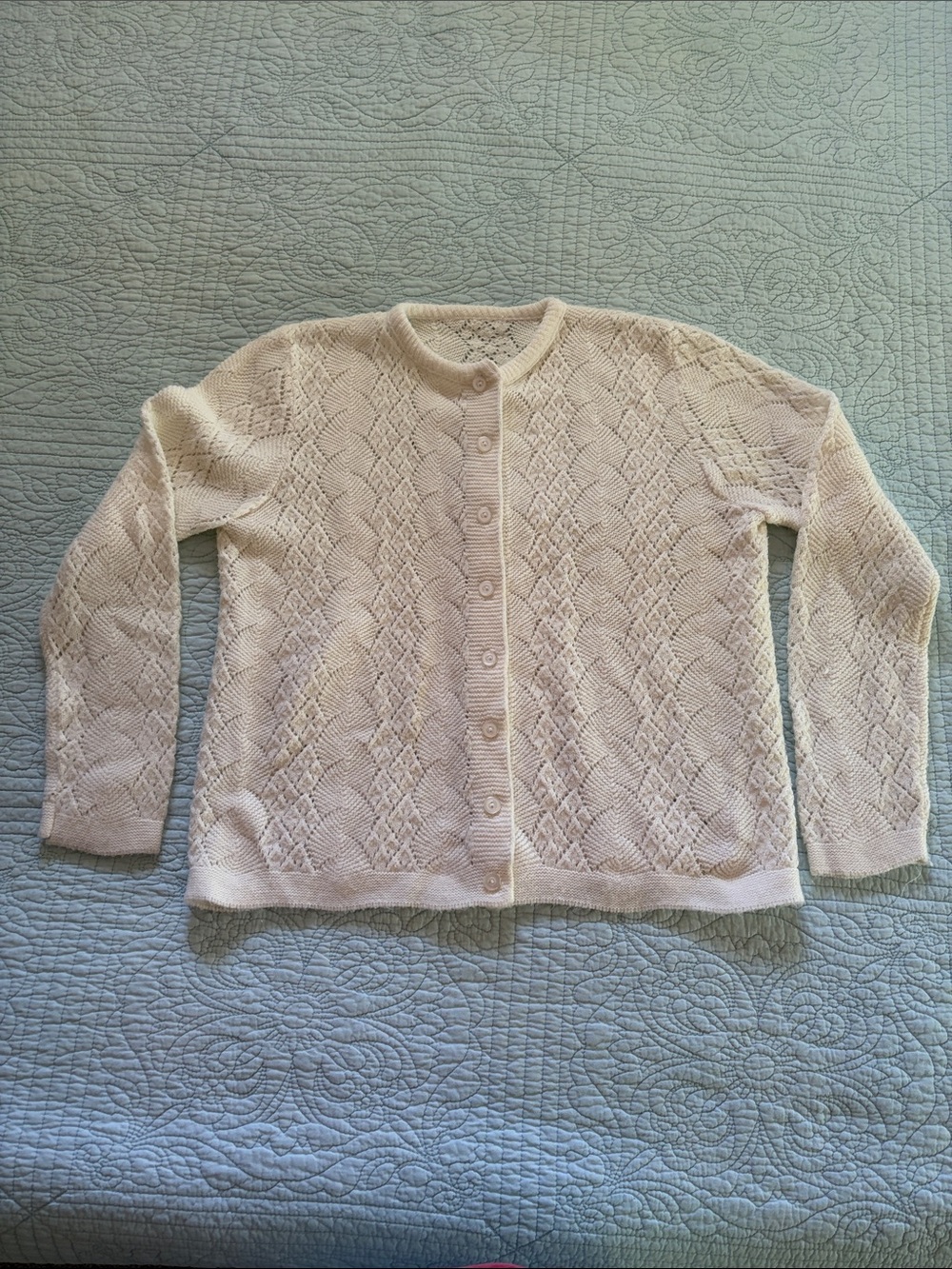 Vintage Cream Knit Cardigan
